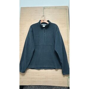 Columbia Men's Fleece Pullover Jacket Quarter Zip Gray Size M